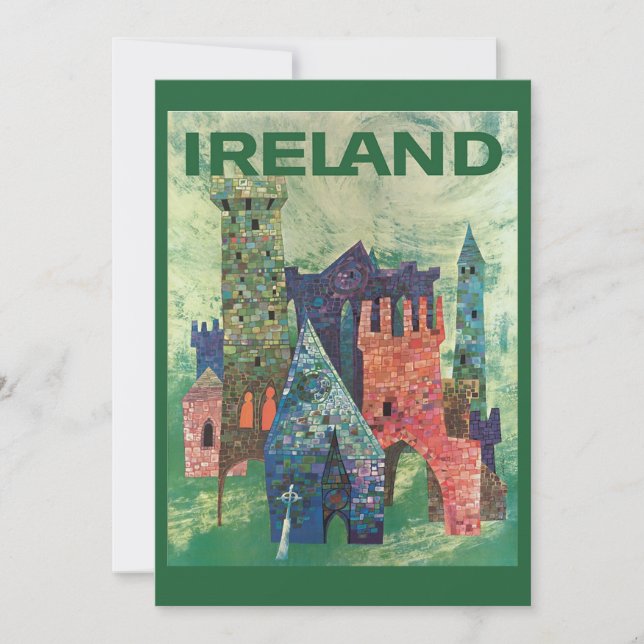 Irland Resa 5x7 Stor Postkort Tack Kort (Framsida)