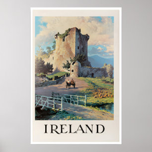 Irland Resa Affisch Väggkonst Tryck