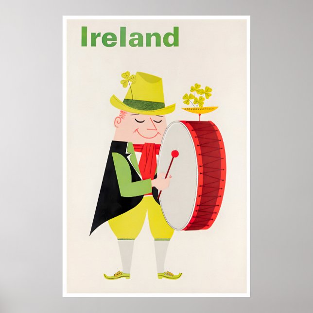 Irland Resa Poster Iriskt Konsttryck (Framsidan)