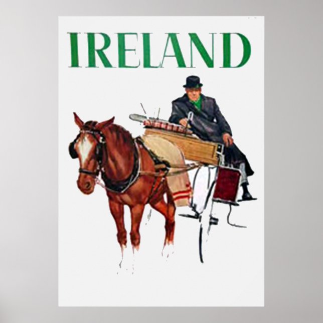 Irland Resa vintage affisch (Framsidan)