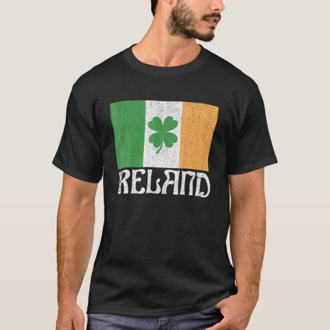 Irland Retro Irish Flagga Irish St patricks day Wo T Shirt (Framsida)
