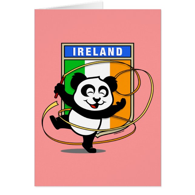 Irland Rhythmic Gymnastics Panda Hälsningskort (Framsidan)