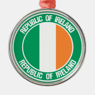 Irland Round Emblem Julgransprydnad Metall