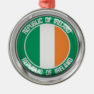 Irland Round Emblem Julgransprydnad Metall