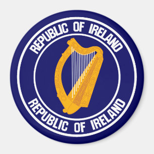 Irland Round Emblem Magnet