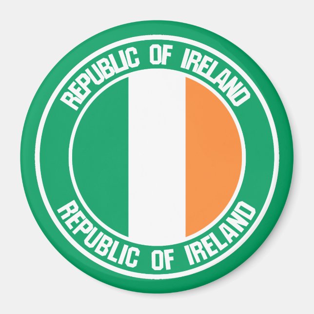 Irland Round Emblem Magnet (Framsidan)