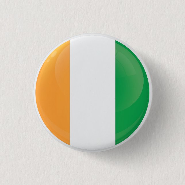 Irland Round Icon Flagga Knapp (Framsida)