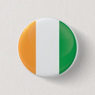 Irland Round Icon Flagga Knapp