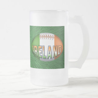 Irland Rugby Boll Frostat Ölglas