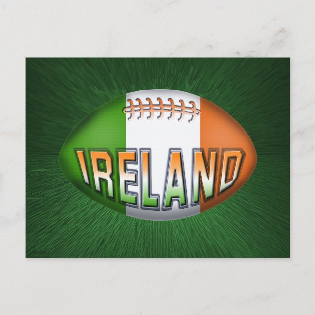 Irland Rugby Boll Vykort (Framsida)