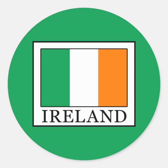 Irland Runt Klistermärke (Framsida)