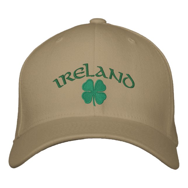 Irland Shamrock Hat Broderad Keps (Framsida)