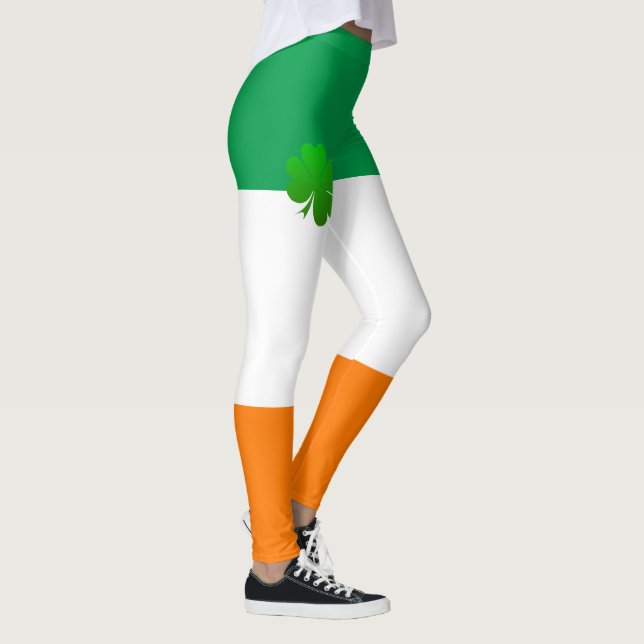 Irland & Shamrock, Irish Flagga mode / sport Leggings (Höger)