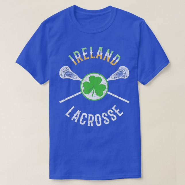 Irland Shamrock Irish Lacrosse T Shirt (Design framsida)