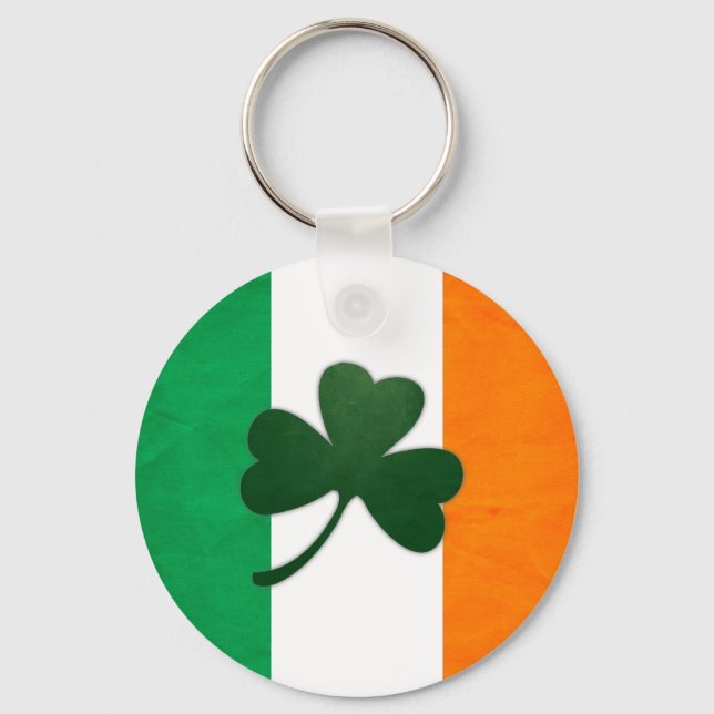 Irland Shamrock Keychain Nyckelring (Framsida)