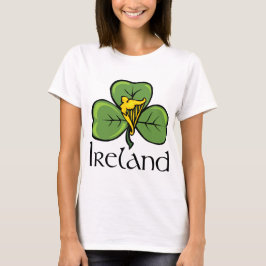 Irland Shamrock och harpa Tee Shirt