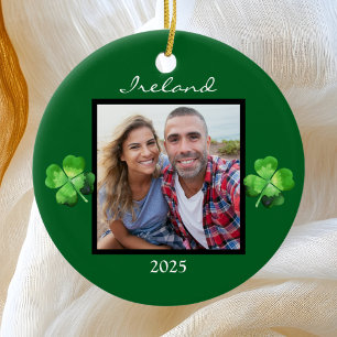 Irland Shamrock Photo Ornament