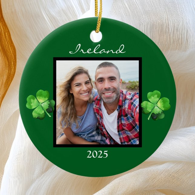 Irland Shamrock Photo Ornament (Skapare uppladdad)