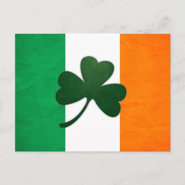 Irland Shamrock Postcard Vykort (Framsida)