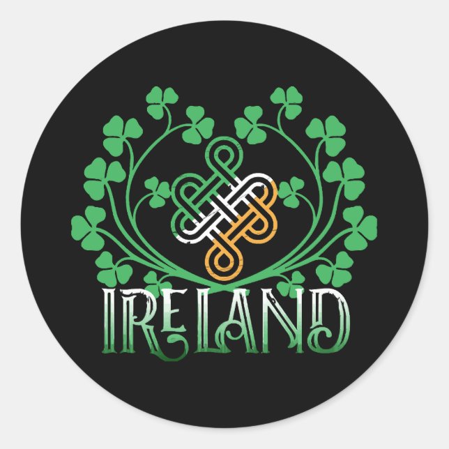 IRLAND SHAMROCK RUNT KLISTERMÄRKE (Framsida)