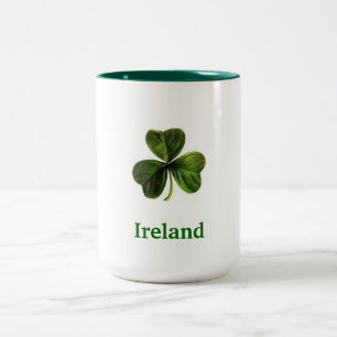 Irland Shamrock - (stor) kaffemugg, Två-Tonad Mugg