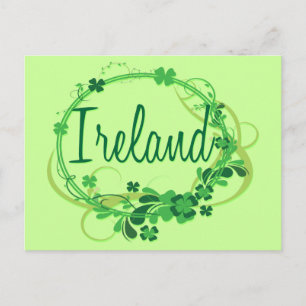 Irland Shamrocks Vykort