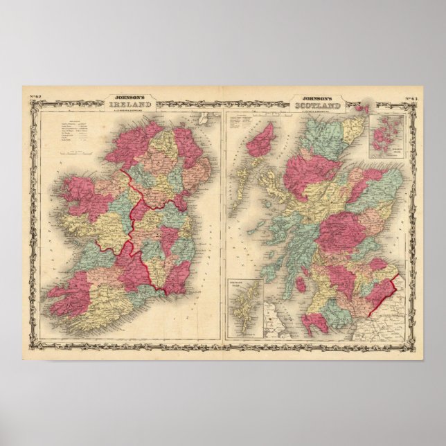 Irland Skottland Poster (Framsidan)