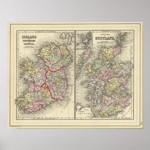 Irland, Skottland Poster