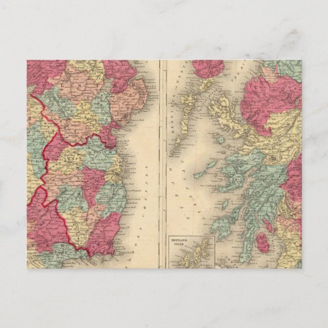 Irland Skottland Vykort (Framsida)
