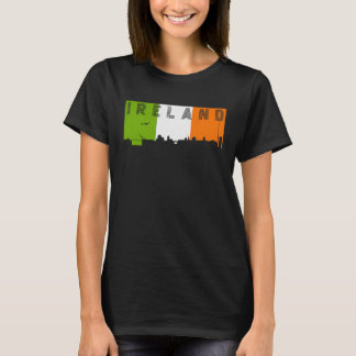 Irland Skyline Irish Flagga Vacation Travel T Shirt