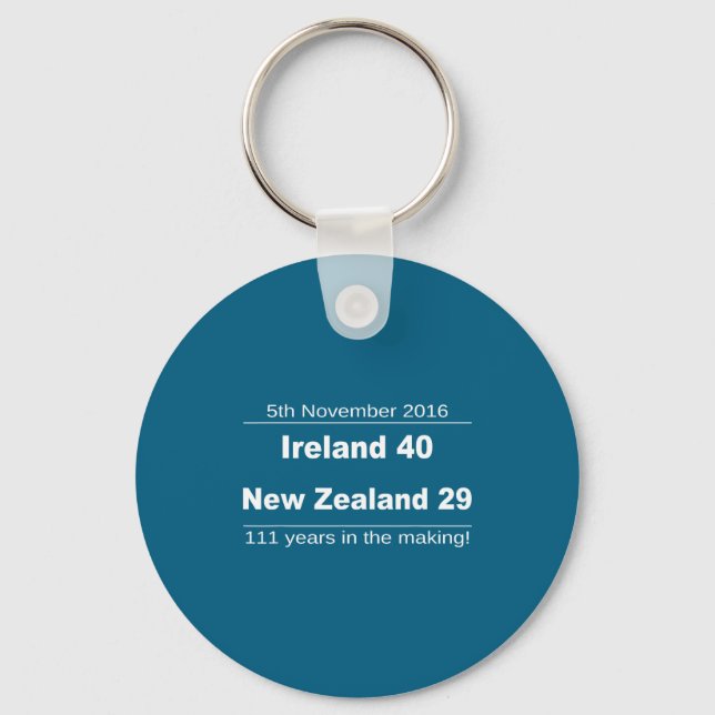 Irland slog Nya Zeelands All Blacks - Irländsk rug Nyckelring (Framsida)