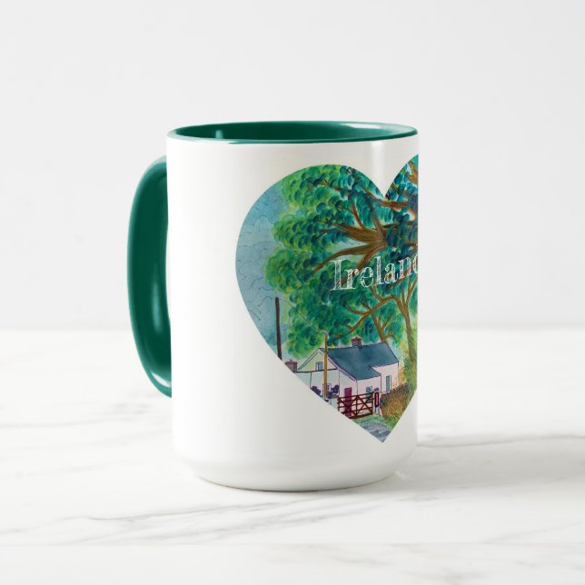 Irland Souvenir Heart Mugg (Framsida vänster)