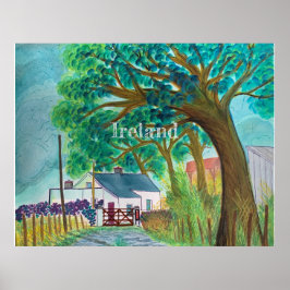 Irland Souvenir Watercolor Poster