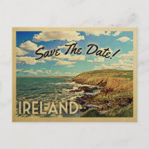 Irland Spara datumvykort för Vintage