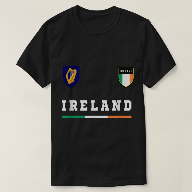 Irland SportOcer Jersey Flagga Football Dublin T Shirt (Design framsida)