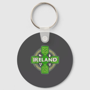 Irland St Patrick Dag Kelterkors Grön Nyckelring