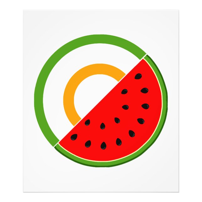 IRLAND STANSER MED PALESTINE - Watermelon Fototryck (Framsidan)