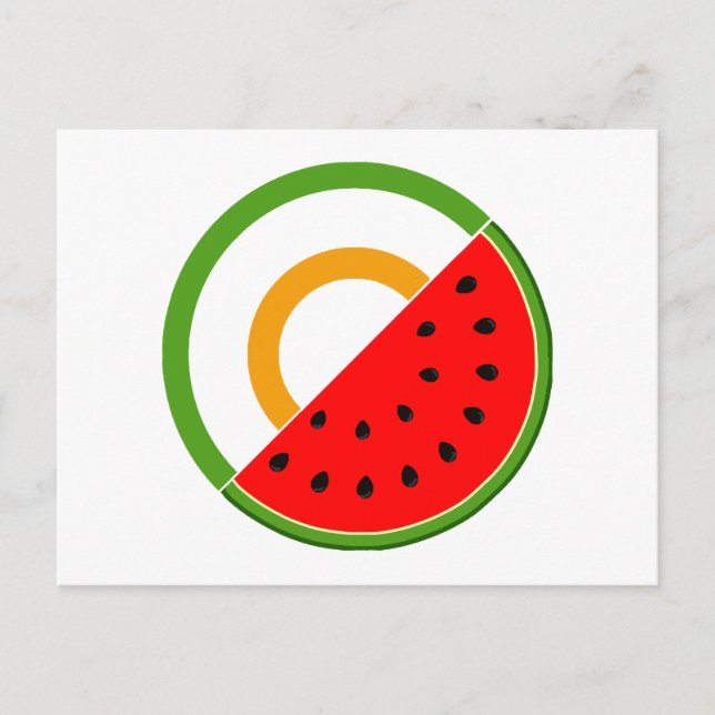 IRLAND STANSER MED PALESTINE - Watermelon Vykort (Framsida)