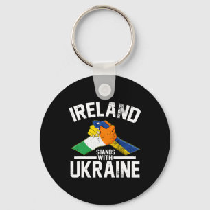 Irland Står Med Ukraina Ukrainsk Irländsk Flagga T Nyckelring