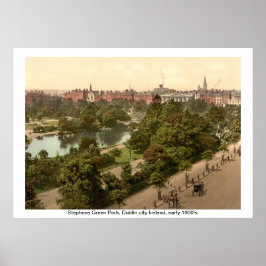 Irland - Stephens Grönt Park c1900, Dublin Poster