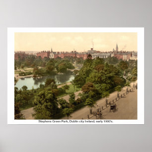 Irland - Stephens grönt parkerar, den Dublin Poster