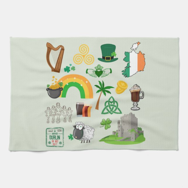 Irland Symboler Kökshandduk (Horisontell)
