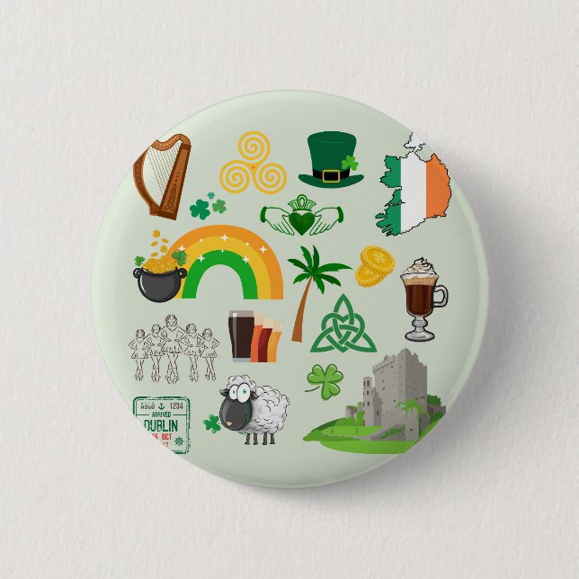 Irland Symbols Knapp (Framsida)