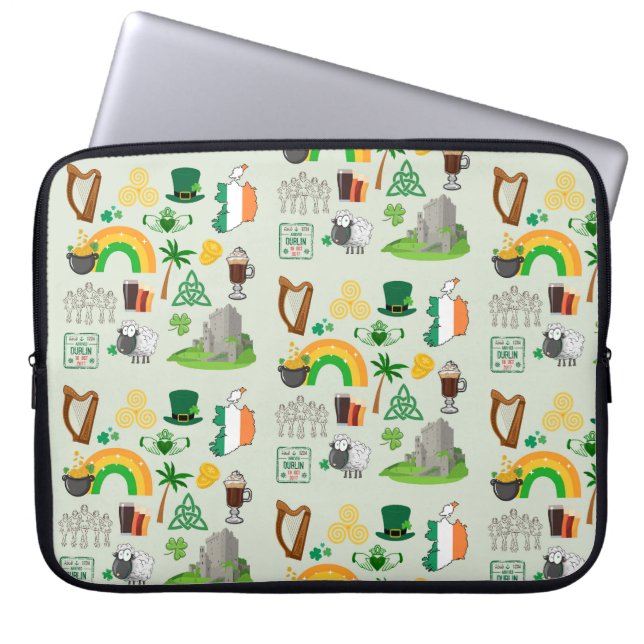 Irland Symbols Laptop Fodral (Framsidan)