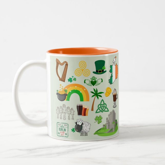 Irland Symbols Två-Tonad Mugg (Vänster)
