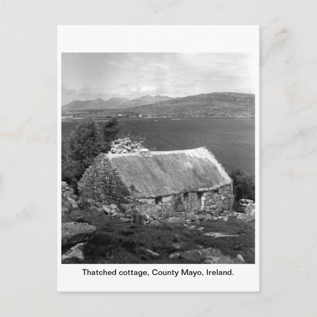 Irland Thatched Cottage, County Mayo Vykort (Framsida)