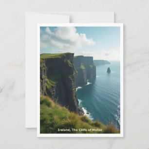 Irland, The Cliffs of Moher, Travel Stil Vykort