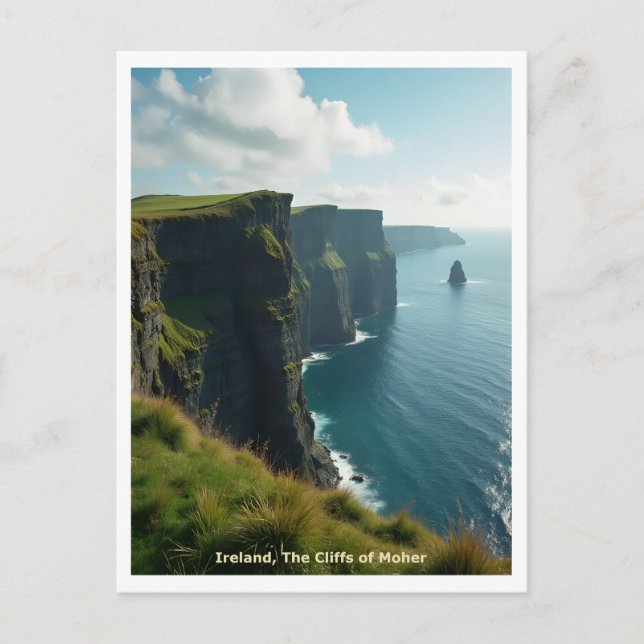 Irland, The Cliffs of Moher, Travel Stil Vykort (Framsida)