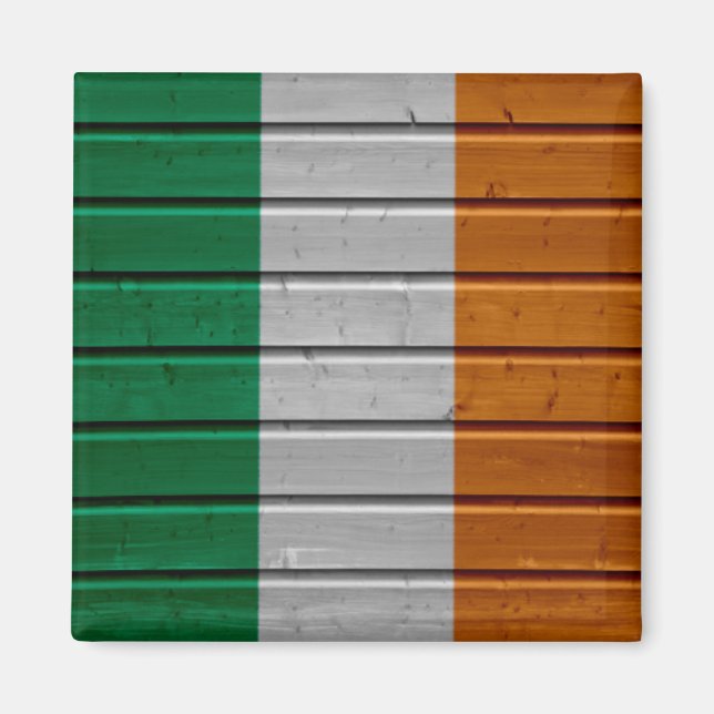 Irland Träplanktextur Magnet (Framsidan)