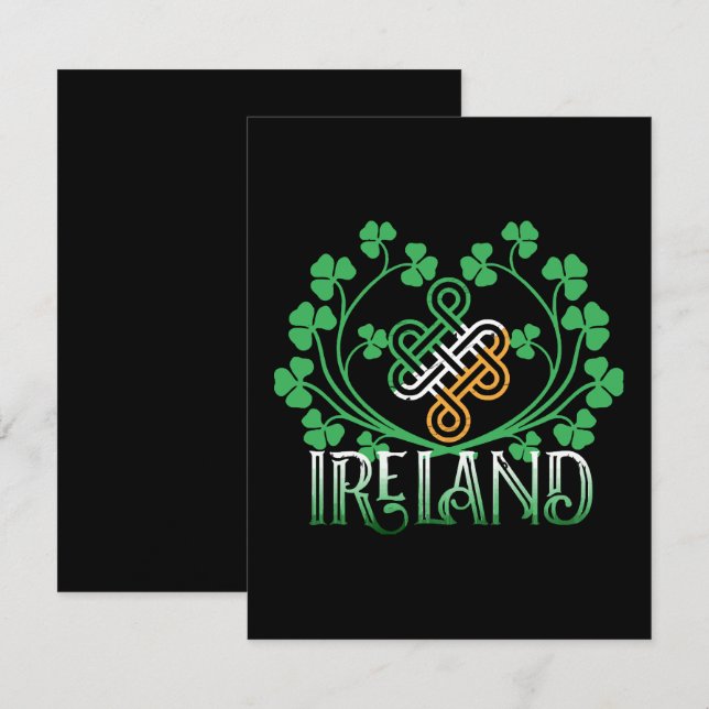 IRLAND TREKLÖVER TILLÄGGSKORT (Fram/baksida)